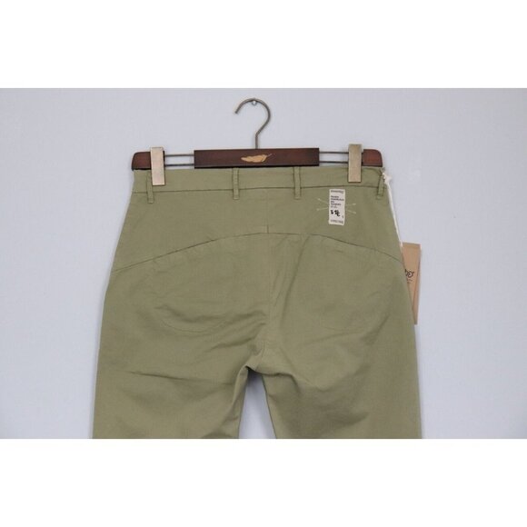 Novemb3r Womens Size 28 x 34 Green Mairi Pant Khaki Cotton Slash Pocket NWT $280 - Picture 6 of 9